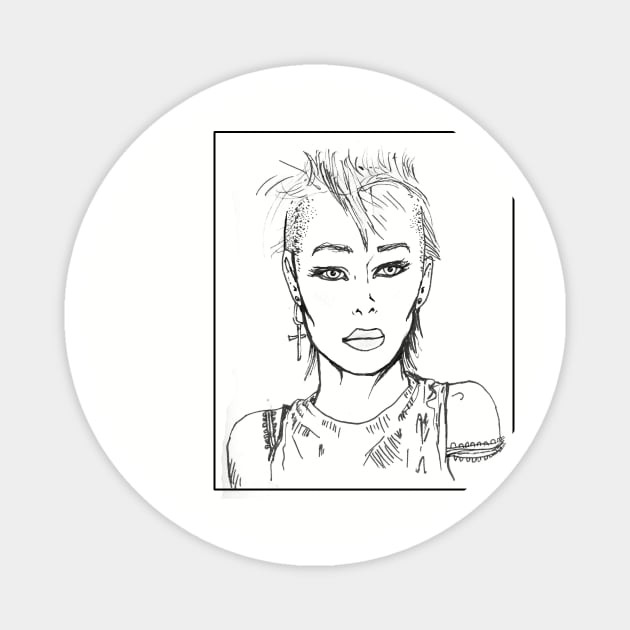 Punk Lady! Magnet by Herndy